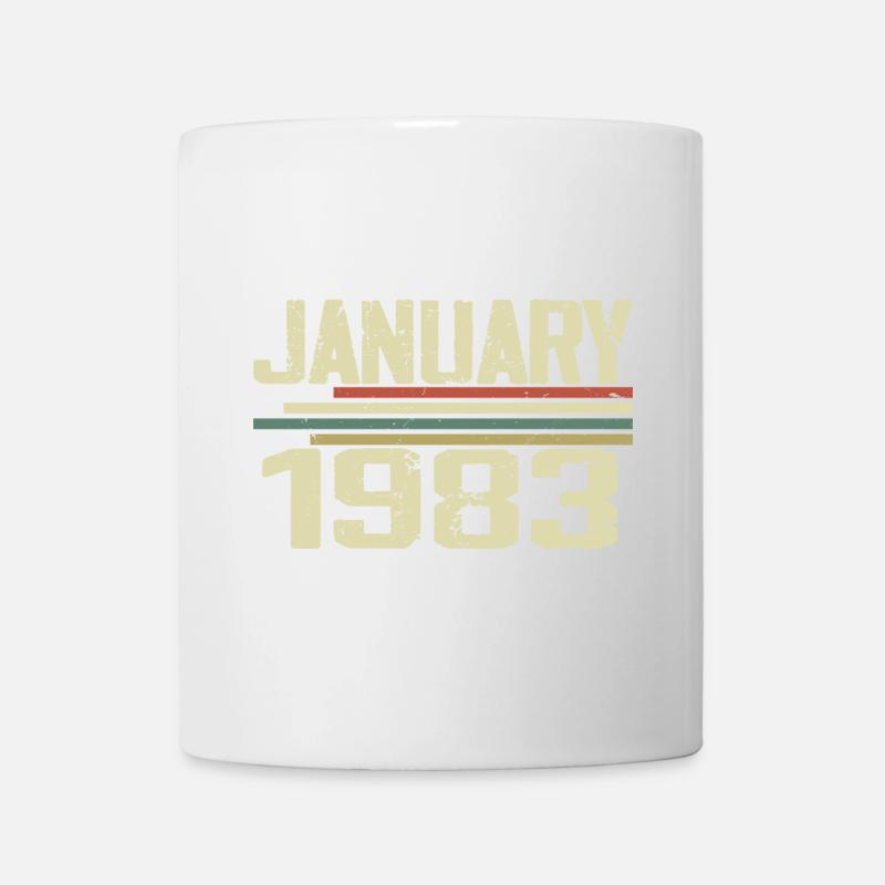 Januar 1983 - Geburtstagsgeschenk Januar 1983 - Tasse - Weiß