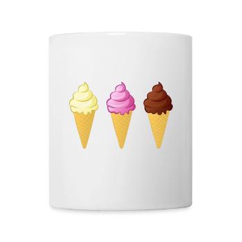 Eis Waffel Kostüme Eiscreme Eiskugel Waffeleis - Tasse - Weiß - Vorne