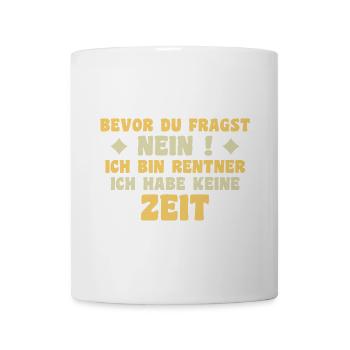 Je suis à la retraite, je n’ai pas de don de temps - Mug blanc - blanc - Devant