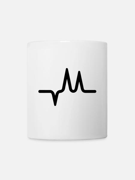 Puls, Herzschlag - Tasse - Weiß