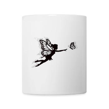 Elfe mystique avec papillon – Fée magique - Mug blanc - blanc - Devant