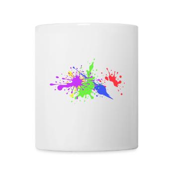 Farbenfrohe Spritzer Geschenkidee witzig - Tasse - Weiß - Vorne