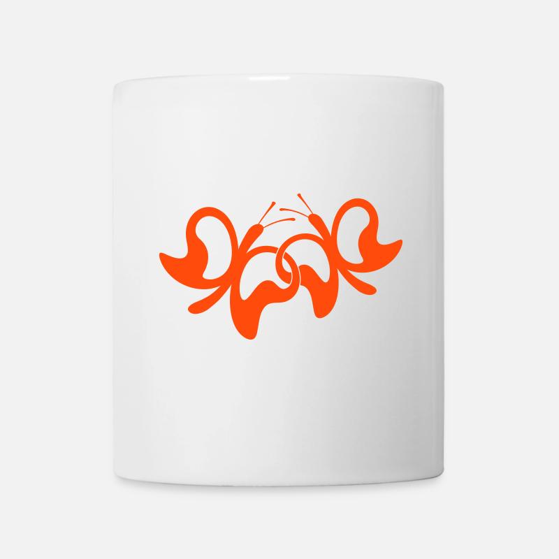 Two butterflies intertwined - Mug - white