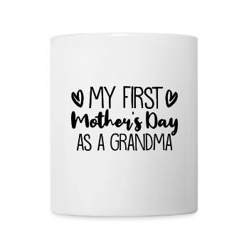 Ma première fête des mères Grand-mère Nouvelle grand-mère mère - Mug blanc - blanc - Devant