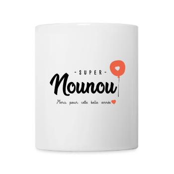 Cadeau Nounou super nounou atsm - Mug blanc - blanc - Devant