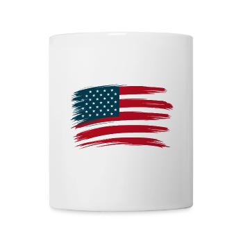 Amerika USA US Fahne - Tasse - Weiß - Vorne