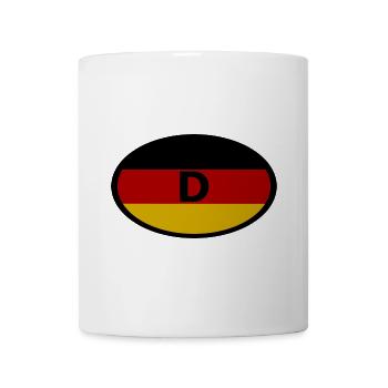 Der Deutschland Auto Aufkleber - Tasse - Weiß - Vorne