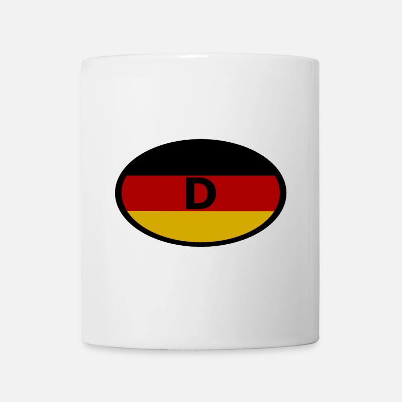 Der Deutschland Auto Aufkleber - Tasse - Weiß