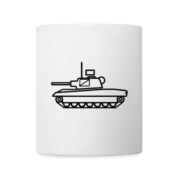 Panzer - Tasse - Weiß - Vorne