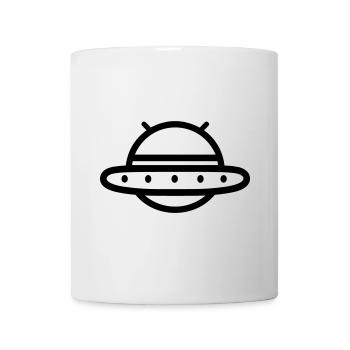 fliegende Untertasse - Tasse - Weiß - Vorne