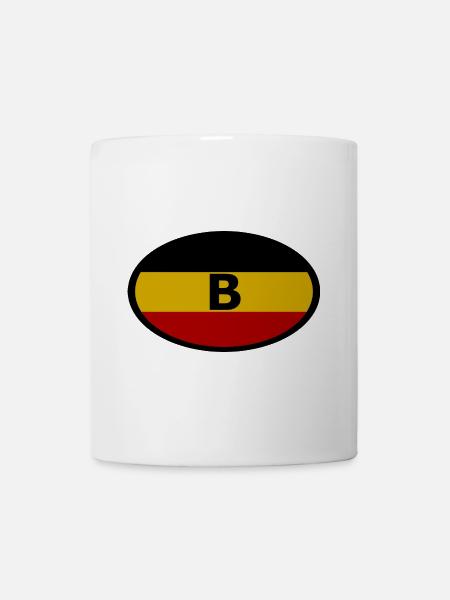 Der Aufkleber für Belgien - Tasse - Weiß