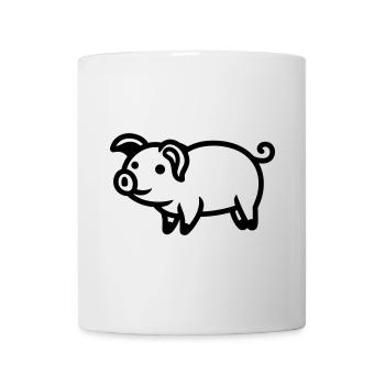 cochon - Mug blanc - blanc - Devant