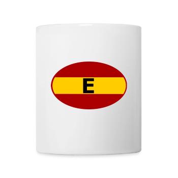 Auto Aufkleber Spanien - Tasse - Weiß - Vorne