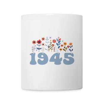 1945 Blumenmuster 1945 Blumen-thema Blumen 1945 - Tasse - Weiß - Vorne