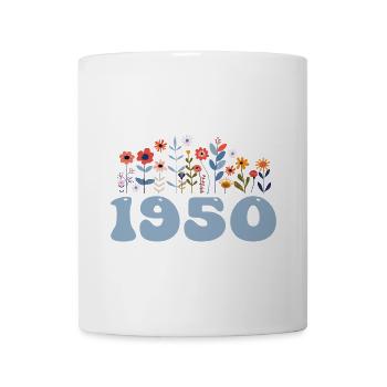 1950 Blumenmuster 1950 Blumen-thema Blumen 1950 - Tasse - Weiß - Vorne