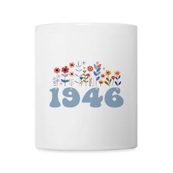 1946 Floral Pattern 1946 Floral Theme Flowers 1946 - Mug - white - Front