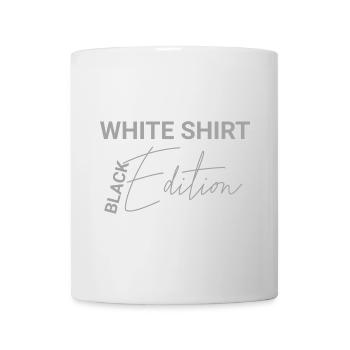 White Shirt - Black Edition - Tasse - Weiß - Vorne