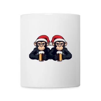 Monkey Christmas Team - Mug - white - Front