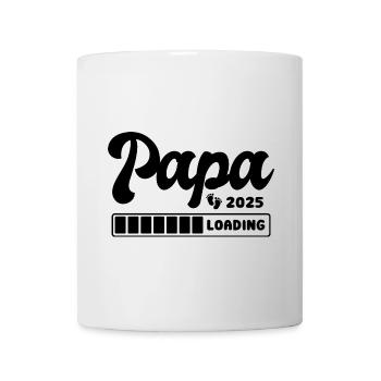 Papa 2025 loading - Schwangerschaft - Geschenk - Tasse - Weiß - Vorne