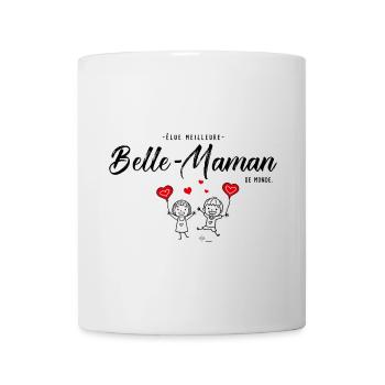 élue meilleure Belle-mère Cadeau à personnalisé - Mug blanc - blanc - Devant