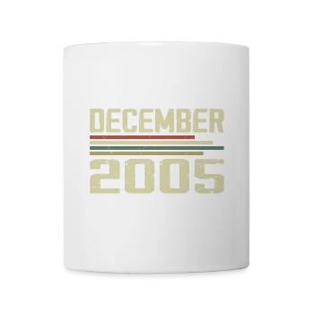 Décembre 2005 Vintage Vintage Rétro Anniversaire - Mug blanc - blanc - Devant