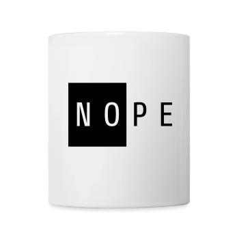 NOPE Cadeau Noir - Mug blanc - blanc - Devant