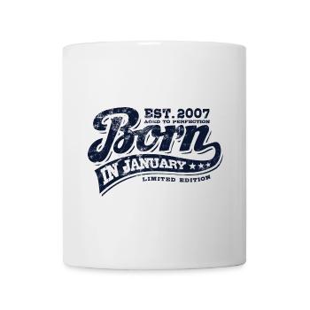 Born in January 2007 - Birthday - Gift - Mug - white - Front