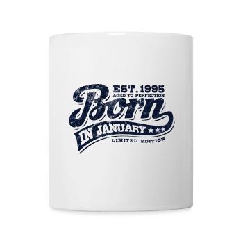 Born in January 1995 - Geburtstag - Geschenk - Tasse - Weiß - Vorne