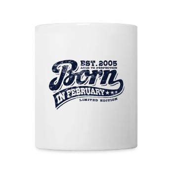 Born in February 2005 - Geburtstag - Geschenk - Tasse - Weiß - Vorne