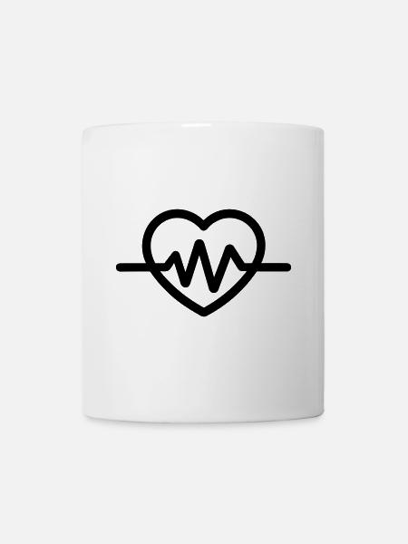 Herzschlag - Tasse - Weiß