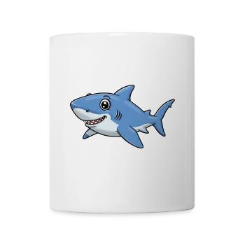 Tier Cartoon Hai - Tasse - Weiß - Vorne