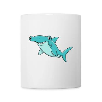 Animal Cartoon Hammerhead Shark - Mug - white - Front
