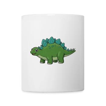 Dino Cartoon Stegosaurus - Tasse - Weiß - Vorne