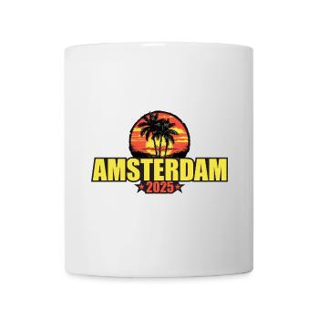 Amsterdam 2025 Vacances Palmiers Coloré - Mug blanc - blanc - Devant
