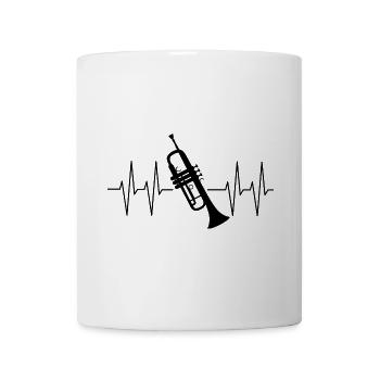 I play trumpet heartbeat with trumpet - Mug - white - Front