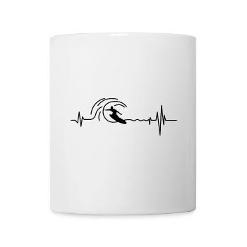 Surf Heartbeat Surf Surfer - Mug blanc - blanc - Devant