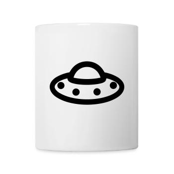 fliegende Untertasse - Tasse - Weiß - Vorne