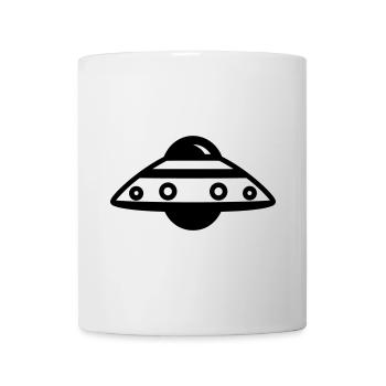 fliegende Untertasse - Tasse - Weiß - Vorne