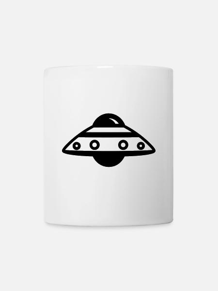 fliegende Untertasse - Tasse - Weiß