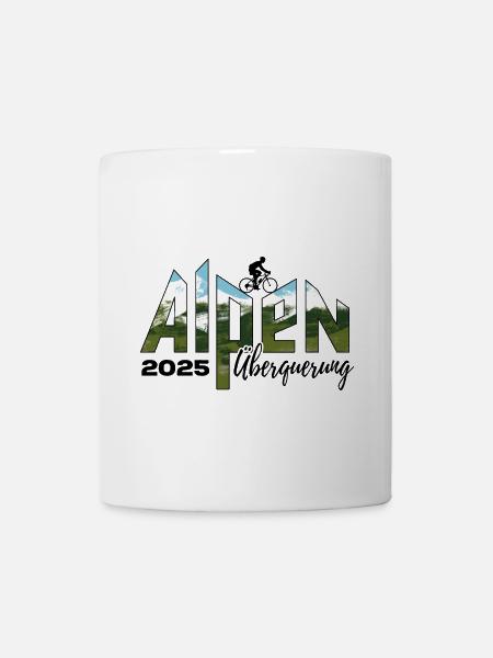 Alpenüberquerung Alpen Überquerung 2025 Rad - Tasse - Weiß