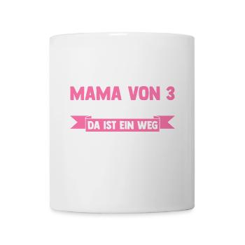 Mama Von 3 Kindern - Tasse - Weiß - Vorne