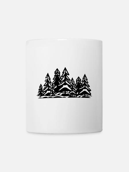 Wald Bäume - Tasse - Weiß