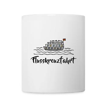 Schiff Flusskreuzfahrt Kreuzfahrt Fluss - Tasse - Weiß - Vorne