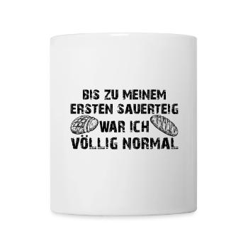 Mein erster Sauerteig - Brot selber backen - Tasse - Weiß - Vorne
