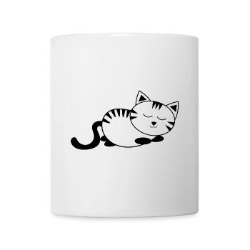 sleeping cat kawaii cat cat shirt gift - Mug - white - Front