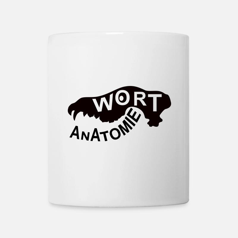 Wort Anatomie Logo - Tasse - Weiß