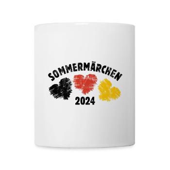 Sommermärchen 2024 Herz Deutschland - Tasse - Weiß - Vorne