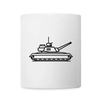 Panzer - Tasse - Weiß - Vorne