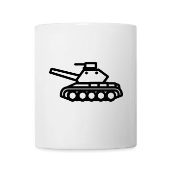 Panzer - Tasse - Weiß - Vorne