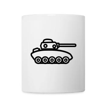 Panzer - Tasse - Weiß - Vorne
